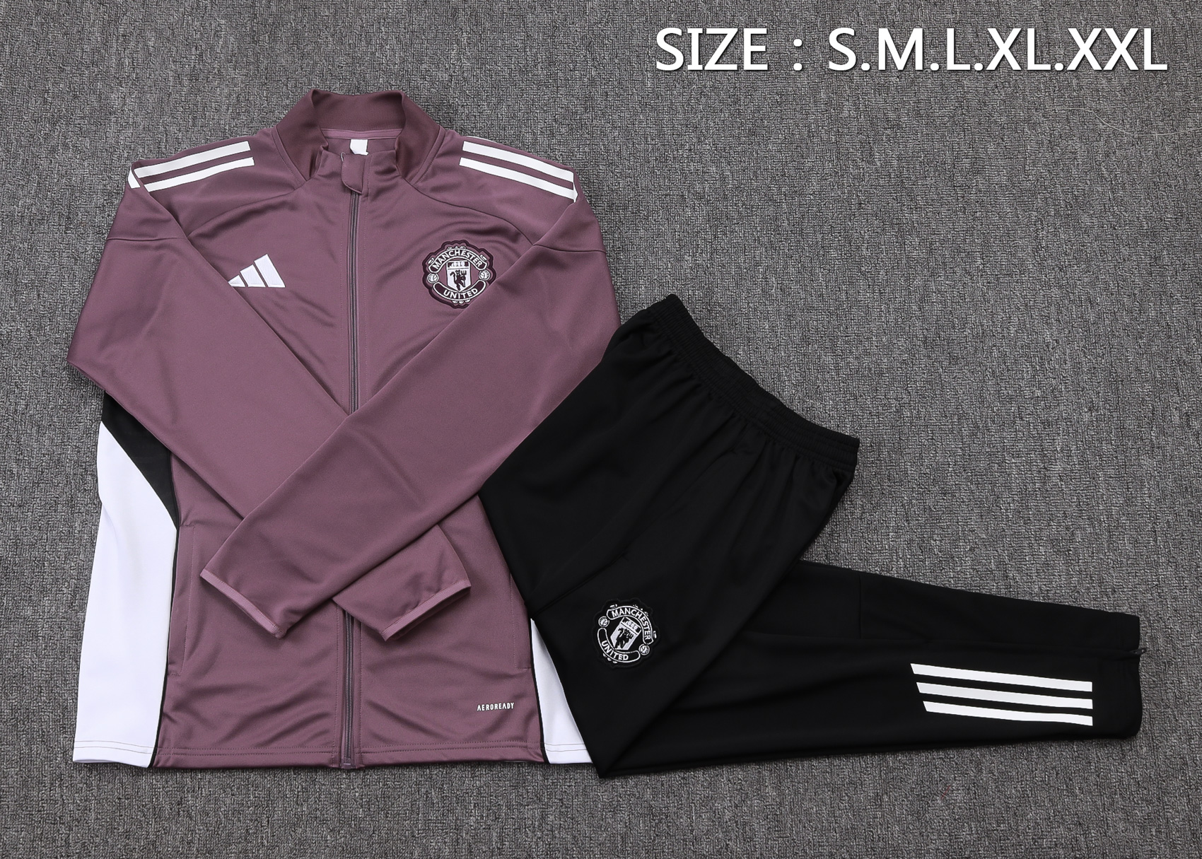 Manchester United Training Kit (Jacket+Pants) Grayish Purple 2025/26