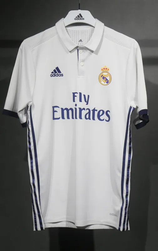 Real Madrid Authentic Retro Jersey Home Soccer Shirt 2016/17