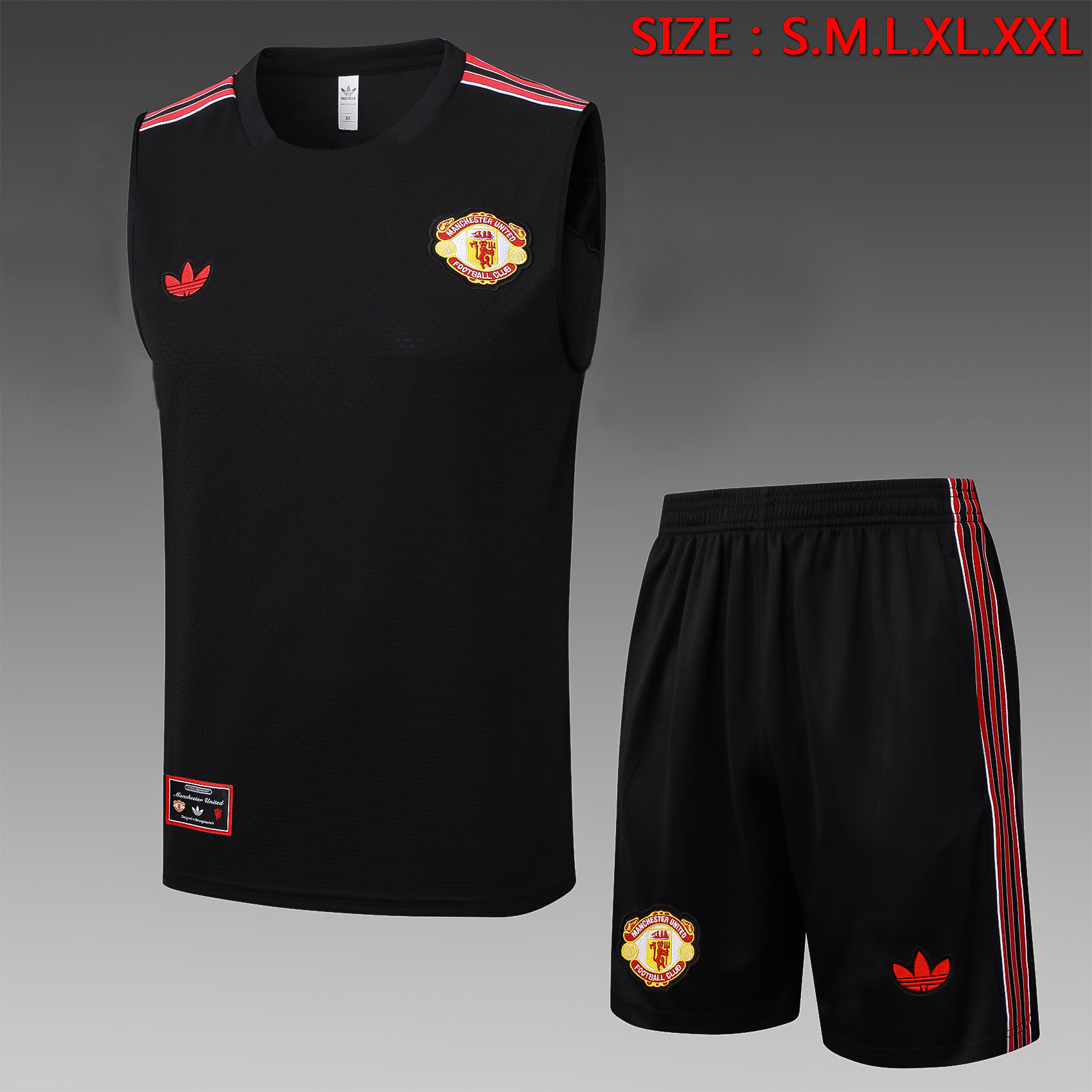 Manchester United Sleeveless Training Kit Black 2025/26