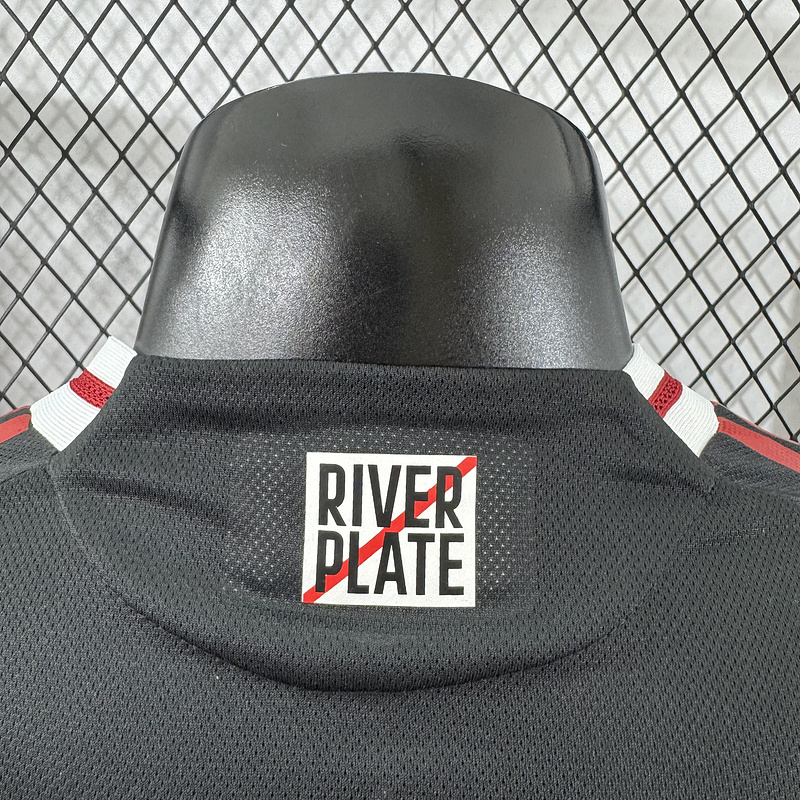 River Plate Authentic Soccer Jersey Away Long Sleeve Shirt 2025/26 - With Sponsors