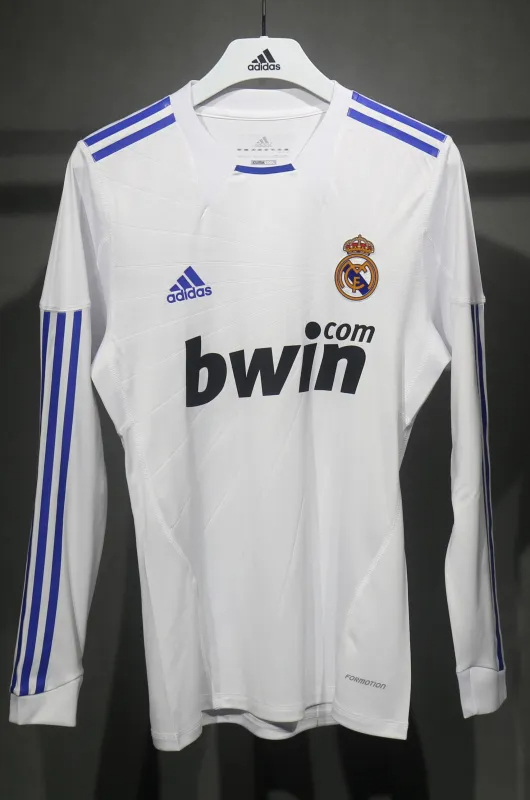 Real Madrid Authentic Retro Jersey Home Long Sleeve Soccer Shirt 2010/11