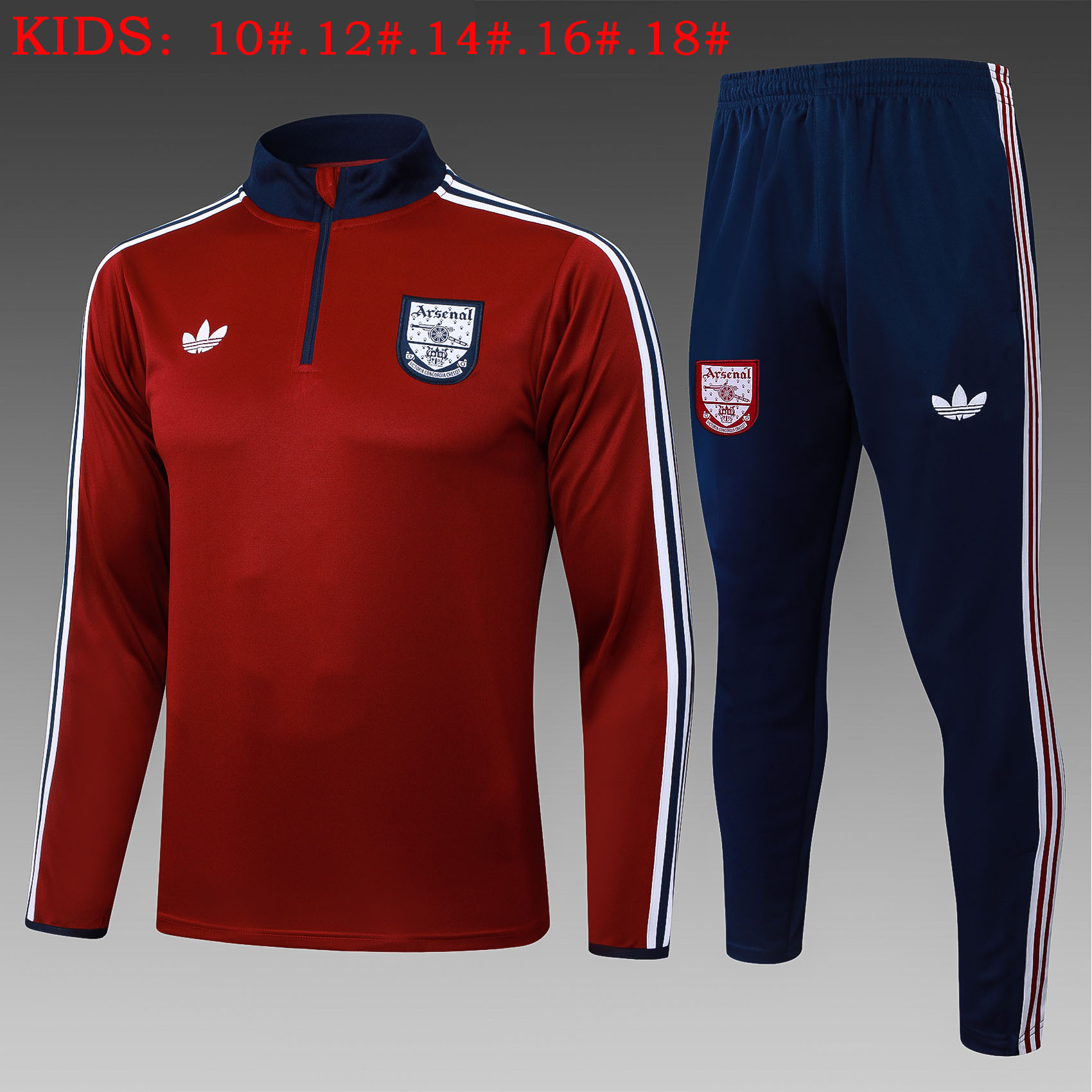 Kids Arsenal Training Kit (Sweatshirt+Pants) Red 2025/26