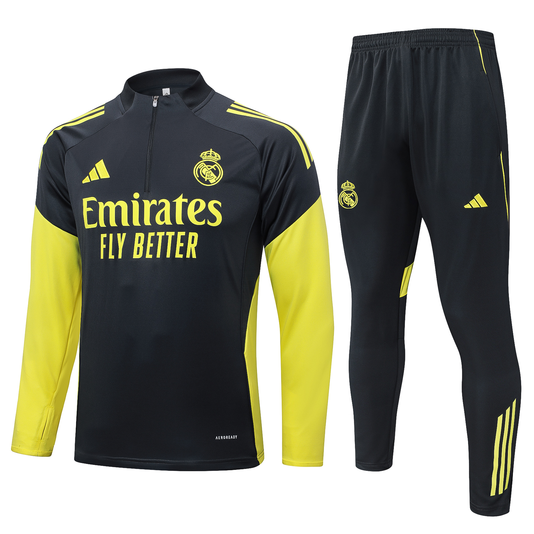 Real Madrid Training Kit (Sweatshirt+Pants) Dark Grey 2025/26