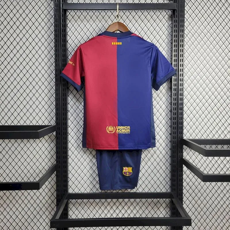 Barcelona Soccer Jersey Home x Coldplay Kids Kit Jersey+Shorts 2024/25