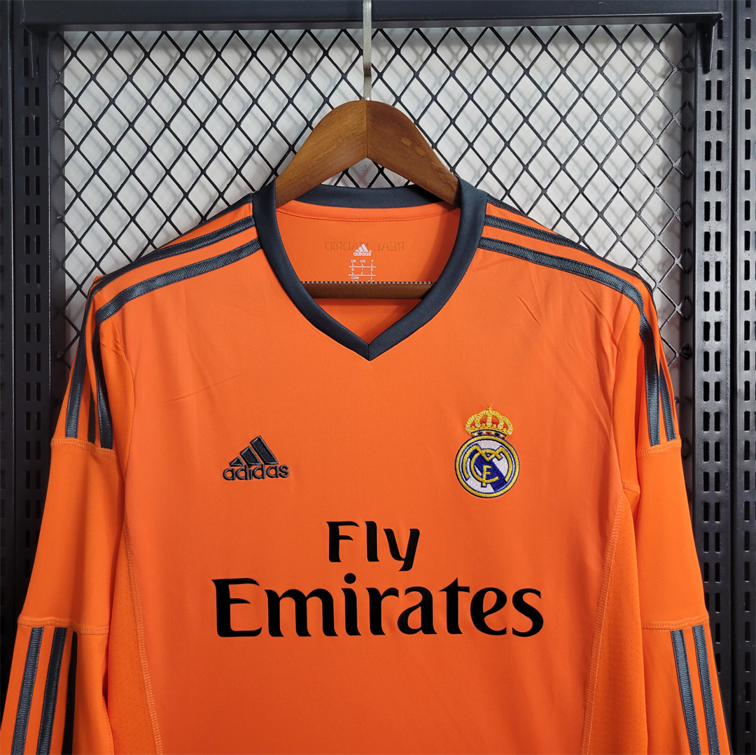 Real Madrid Retro Jersey Third Away Long Sleeve Custom Soccer Shirt 2013/14