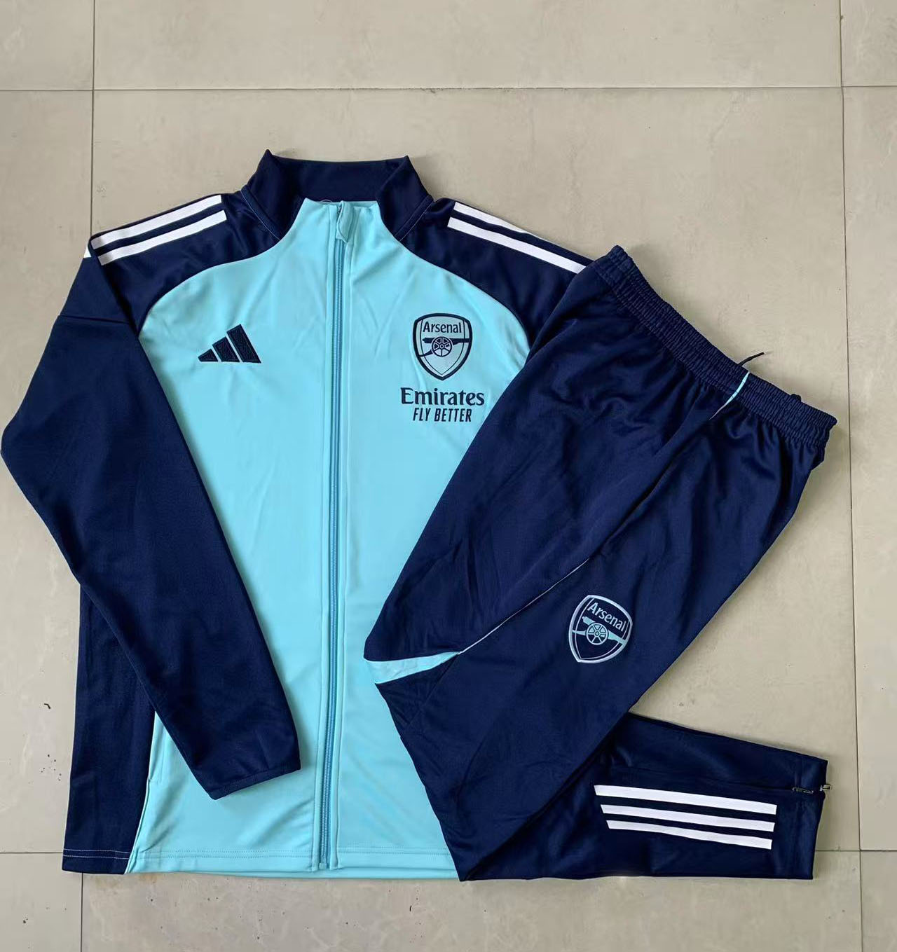 Kids Arsenal Training Kit (Jacket+Pants) Light Green 2025/26