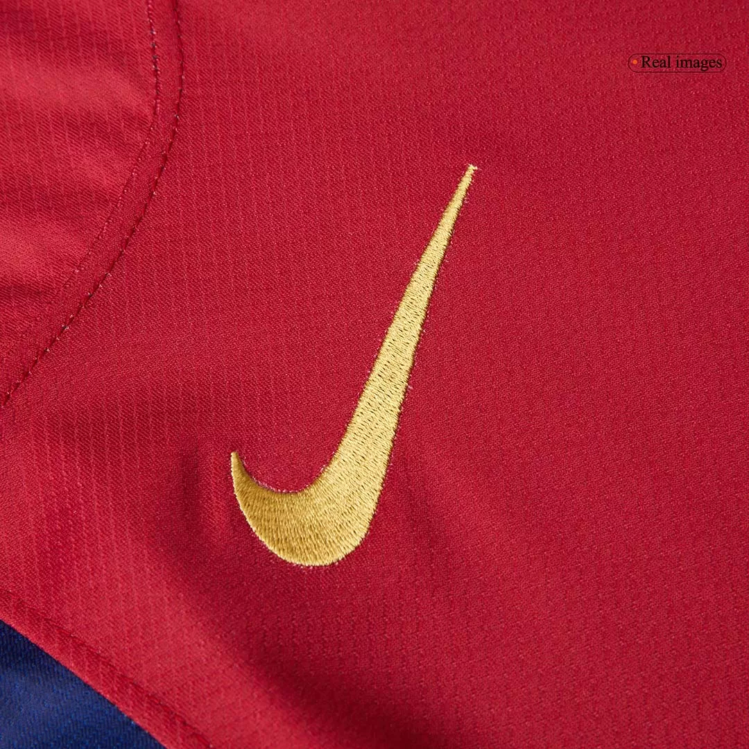 GAVI #6 Barcelona Home Soccer Jersey 2024/25 - Spotify Logo Without Text