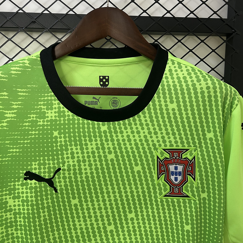 Portugal Soccer Jersey Green Goalkeeper Custom Shirt 2025