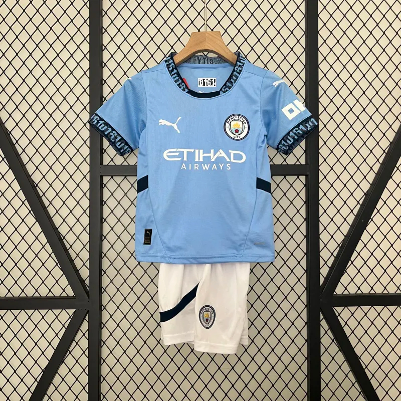 Manchester City Home Kids Kit Jersey+Shorts 2024/25