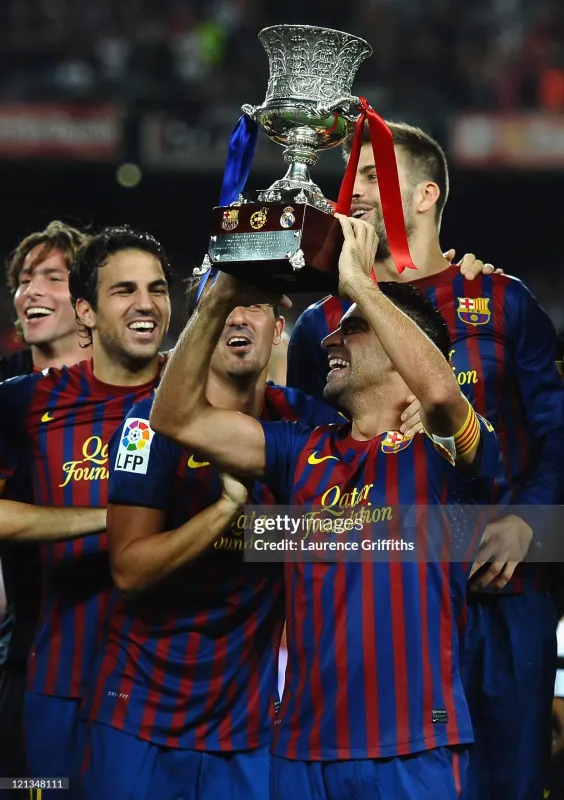 Authentic Barcelona Retro Jersey Home Long Sleeve Soccer Shirt 2011-12