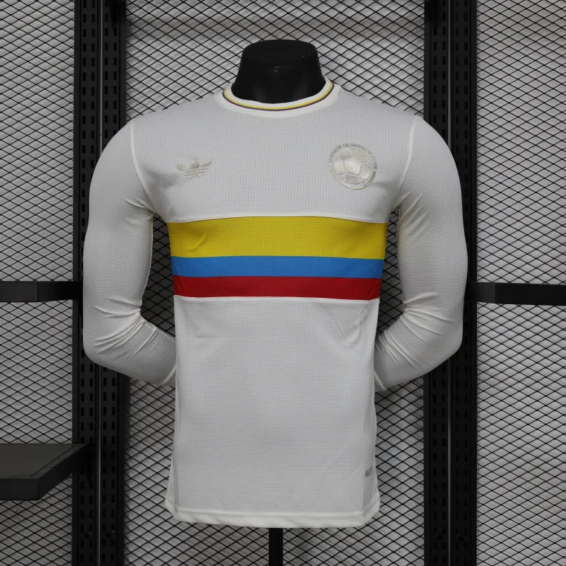 Colombia Authentic Soccer Jersey Shirt Long Sleeve 2024 - 100th Anniversary