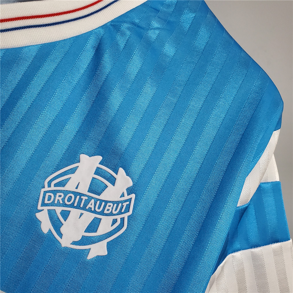 Marseille Retro Soccer Jersey Away Custom Shirt 1989-91