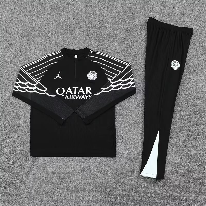 PSG Authentic Training Kit (Sweatshirt+Pants) Black 2025/26 - Player Version
