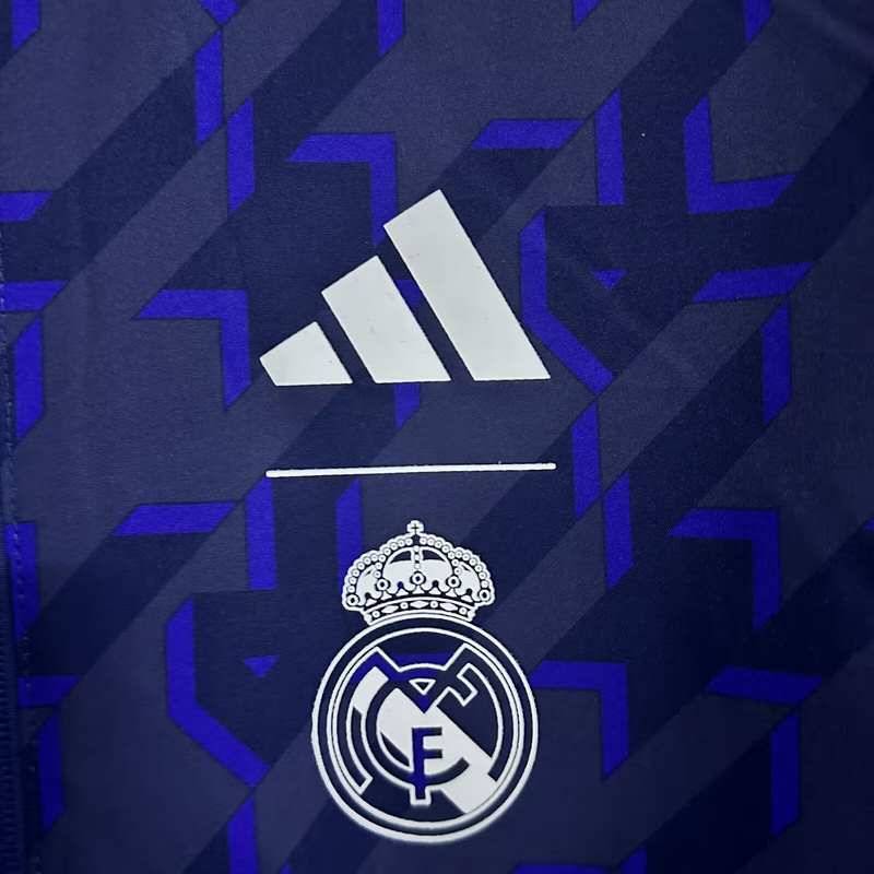 Real Madrid Reversible Double-Sides Windbreaker Jacket Blue 2025-26