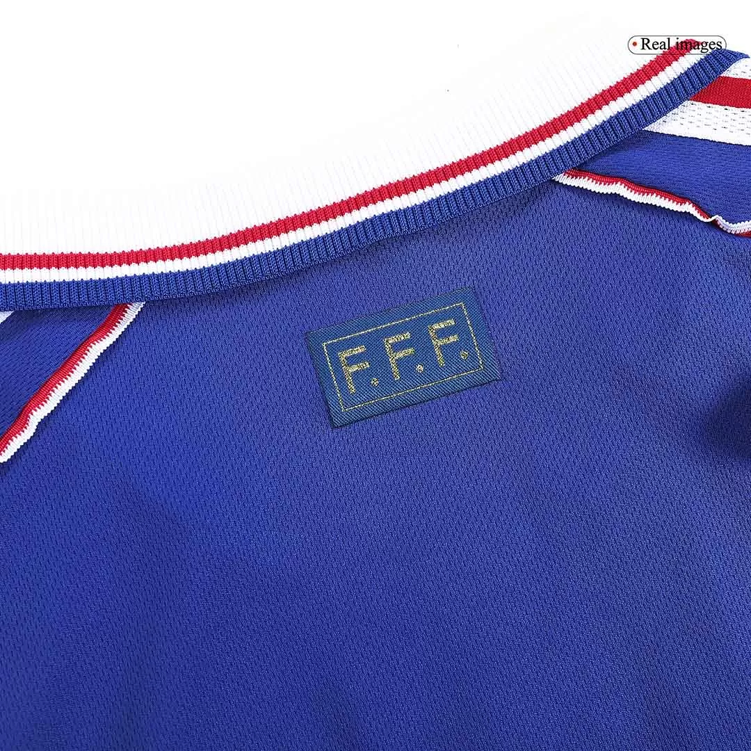 Zidane#10 France Retro Soccer Jersey Home Shirt World Cup 1998