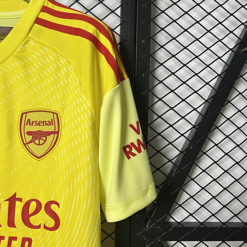 Arsenal Soccer Jersey Goalkeeper Yellow Custom Shirt 2025/26