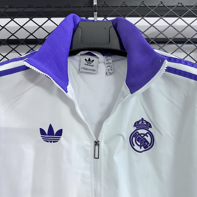 Real Madrid Windbreaker Jacket White 2025-26
