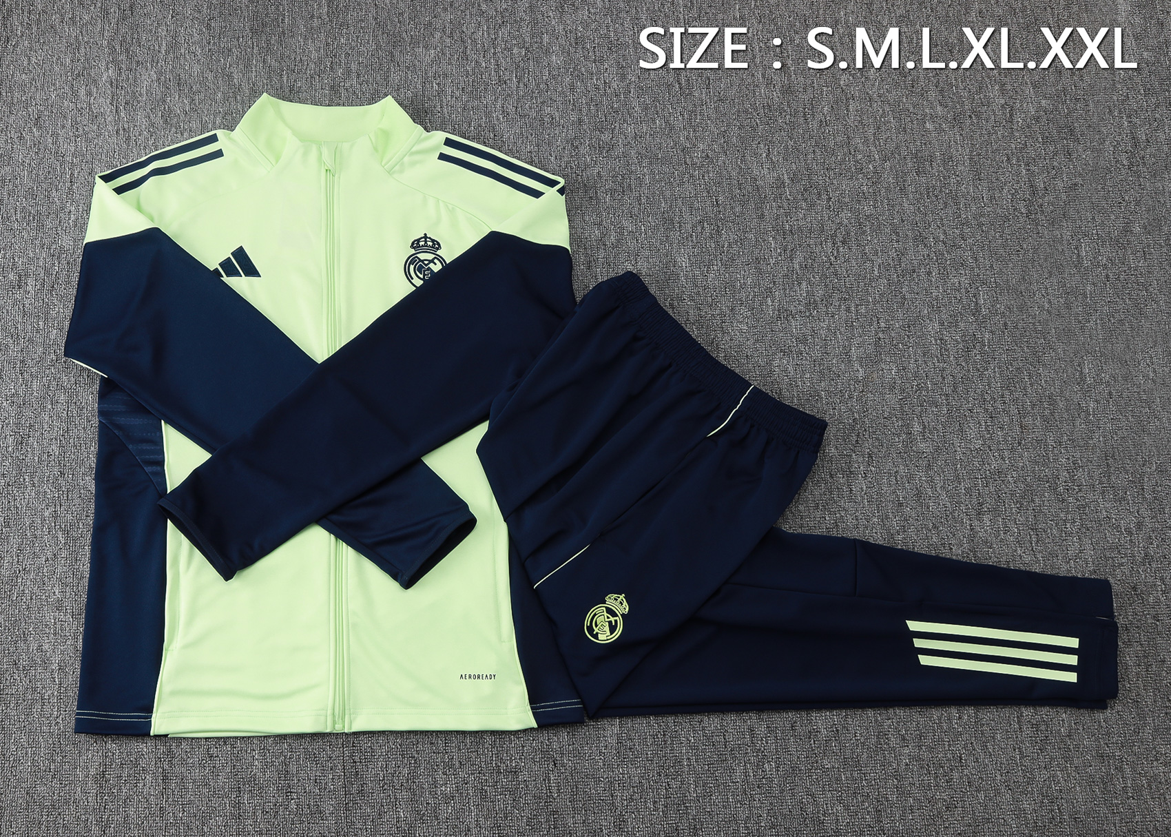 Real Madrid Training Kit (Jacket+Pants) Light Green 2025/26