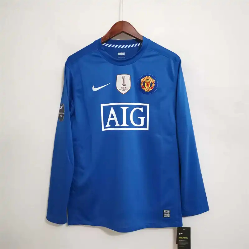 Ronaldo #7 Manchester United Retro Home Long Sleeve Football Jersey Shirt 2008/09
