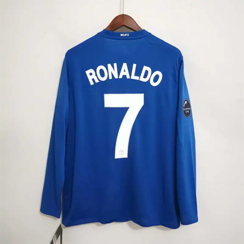 Ronaldo #7 Manchester United Retro Home Long Sleeve Football Jersey Shirt 2008/09