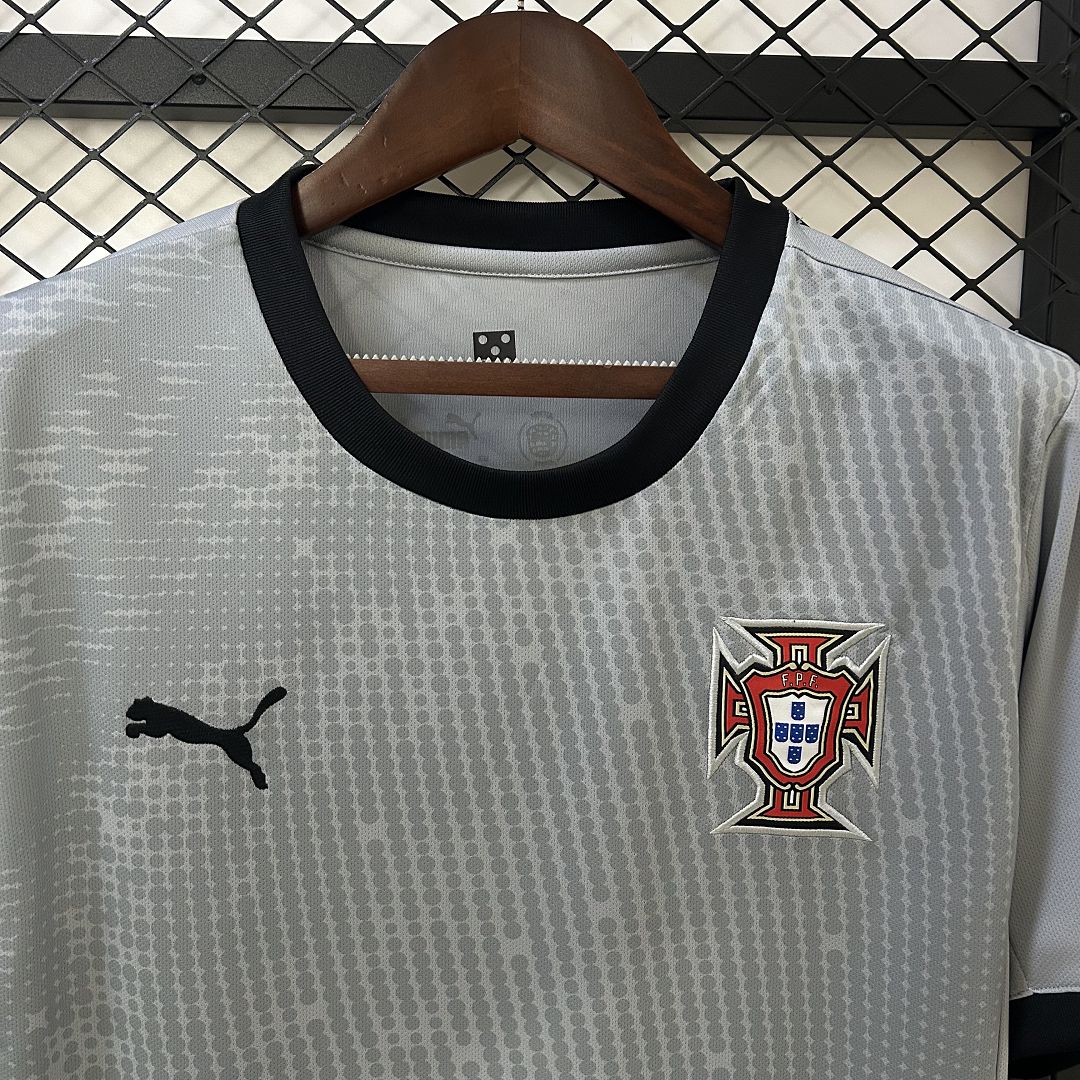 Portugal Soccer Jersey Grey Goalkeeper Custom Shirt 2025