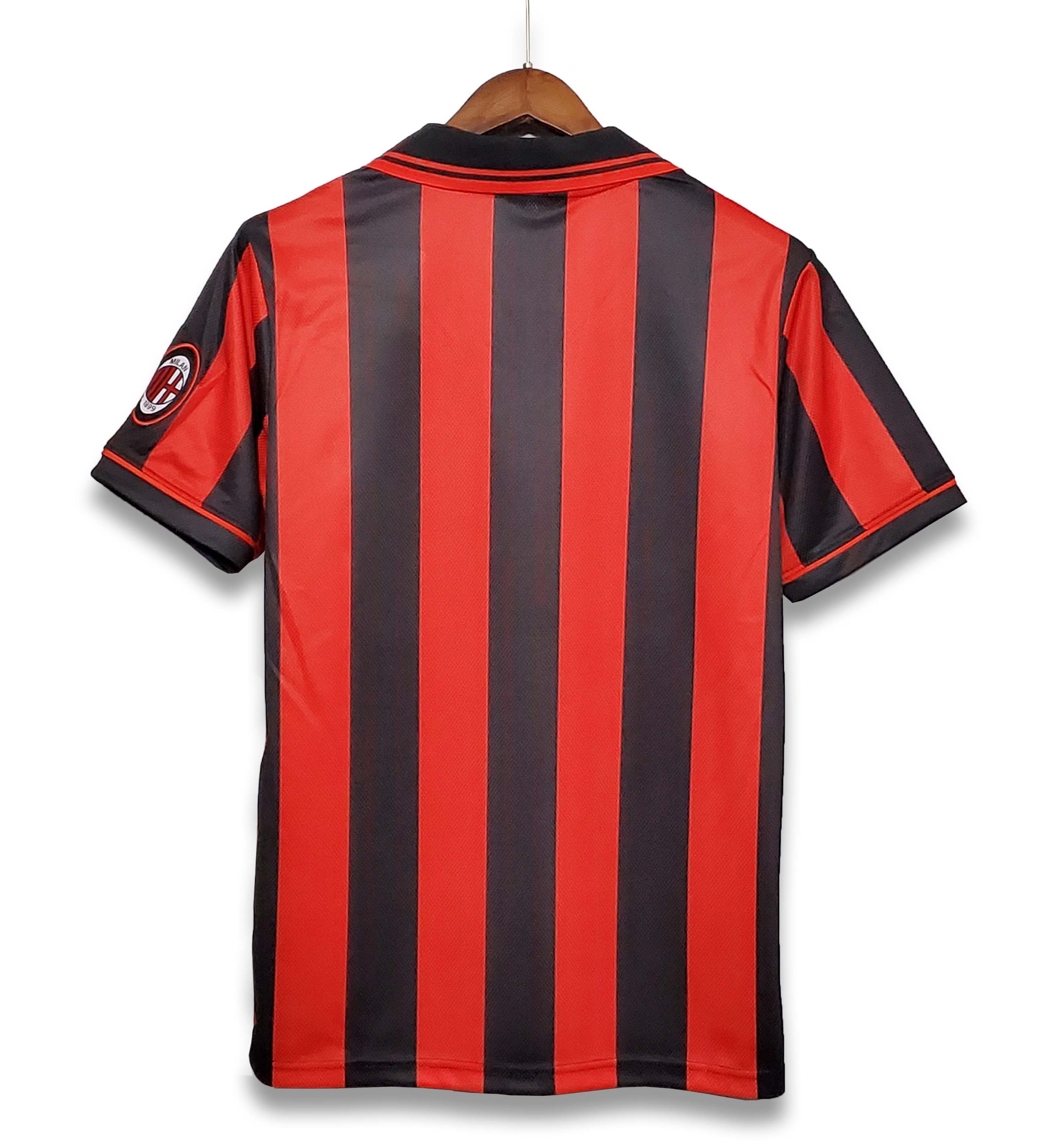 AC Milan Retro Soccer Jersey Home Custom Shirt 1996/97