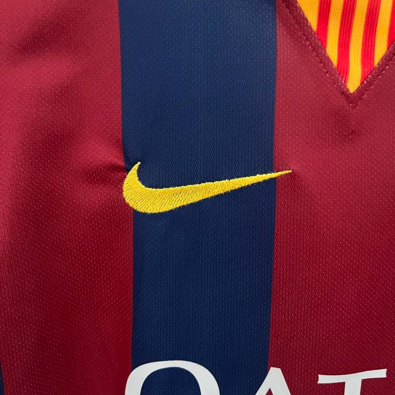 Barcelona Retro Jersey Home Kids Kit Jersey+Shorts 2014-15