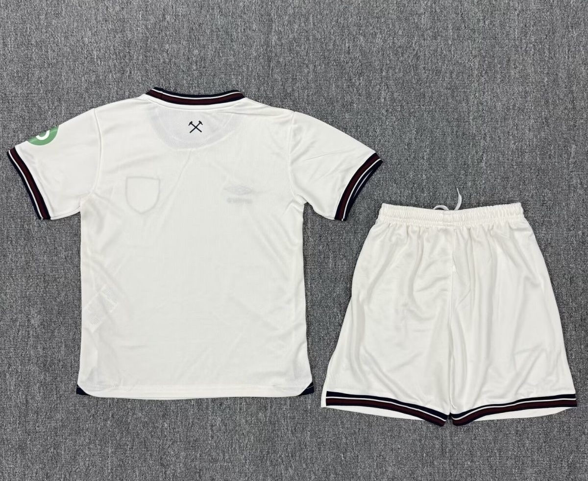 West Ham United Football Jersey Away Kids Kit Jersey+Shorts 2025-26
