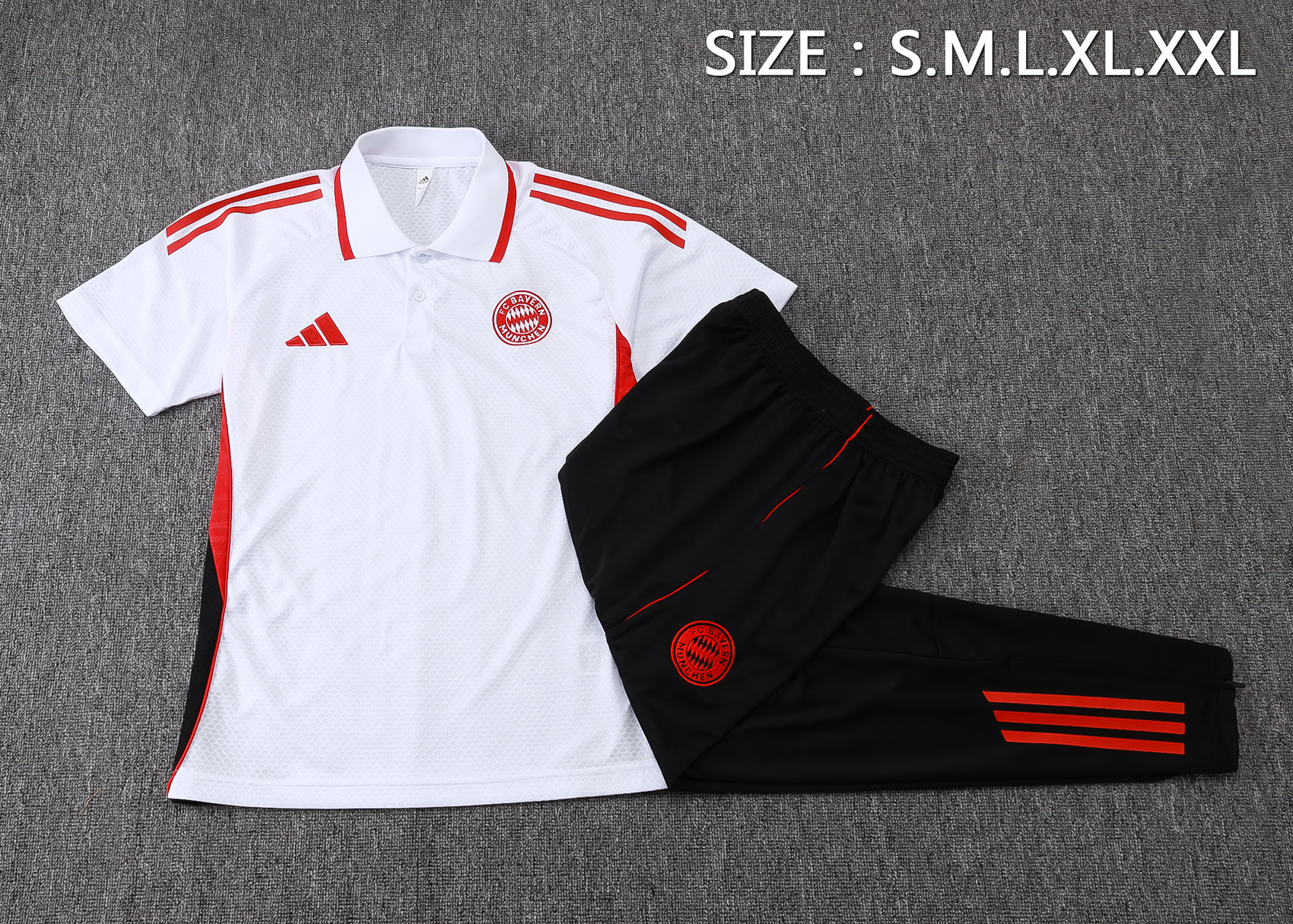 Bayern Munich Training Kit (Polo+Pants) White 2025/26