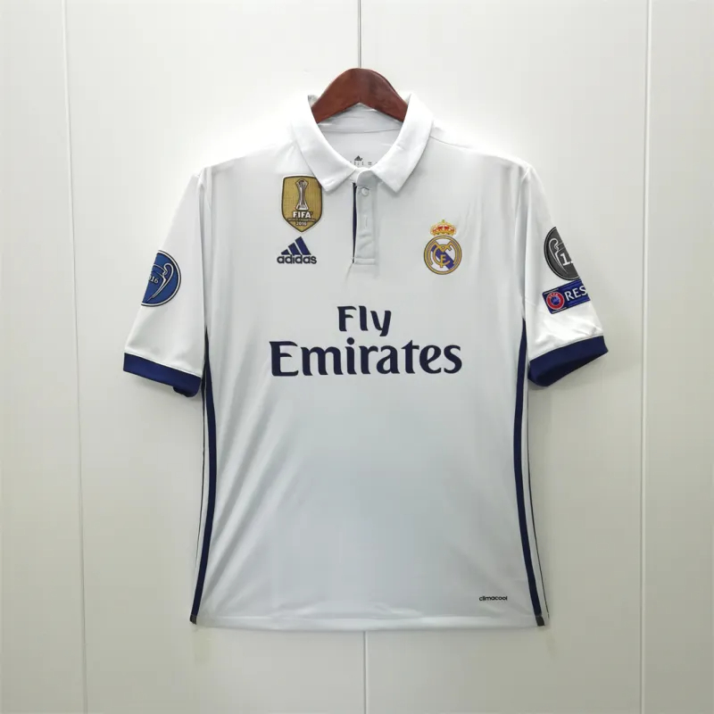 Ronaldo #7 Real Madrid Retro Jersey Home Soccer Shirt 2016/17