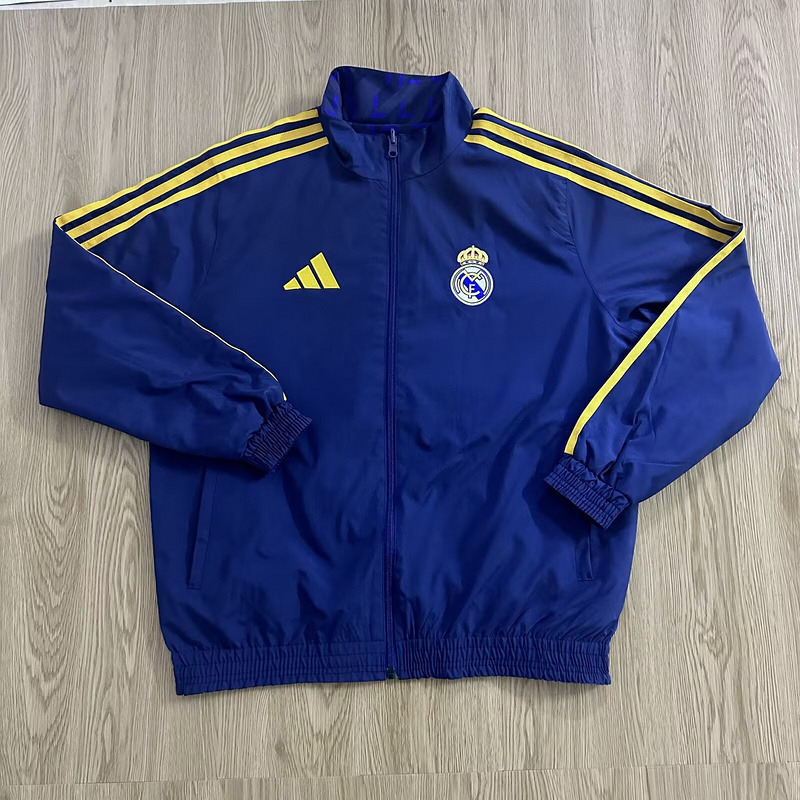Real Madrid Reversible Double-Sides Windbreaker Jacket Blue 2025-26