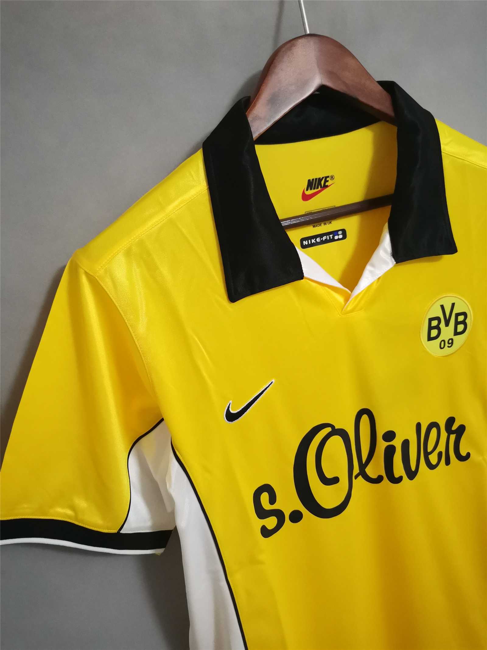Borussia Dortmund Retro Jersey Home Soccer Shirt 1998-99
