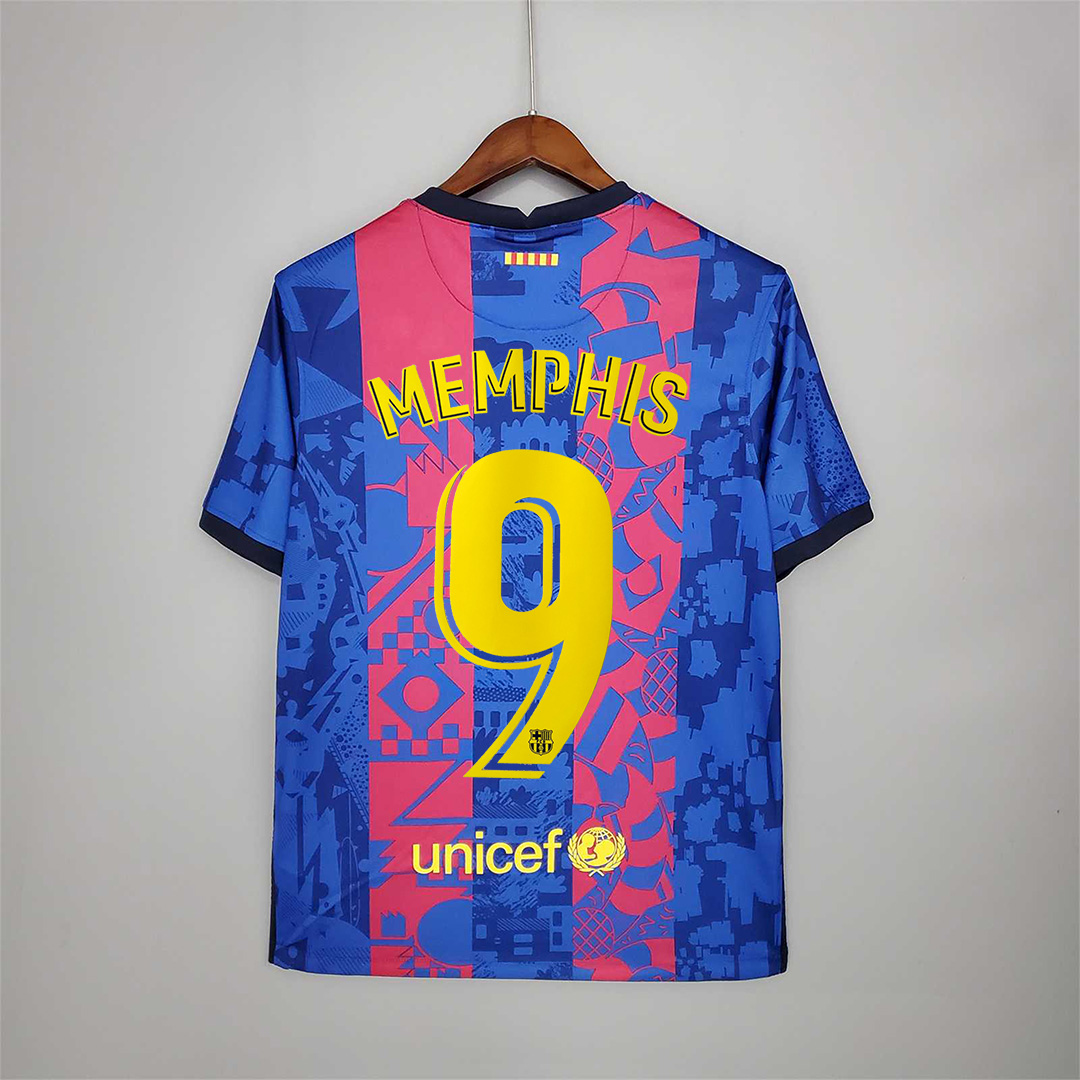 Barcelona Retro Jersey Third Away Soccer Shirt 2021/22