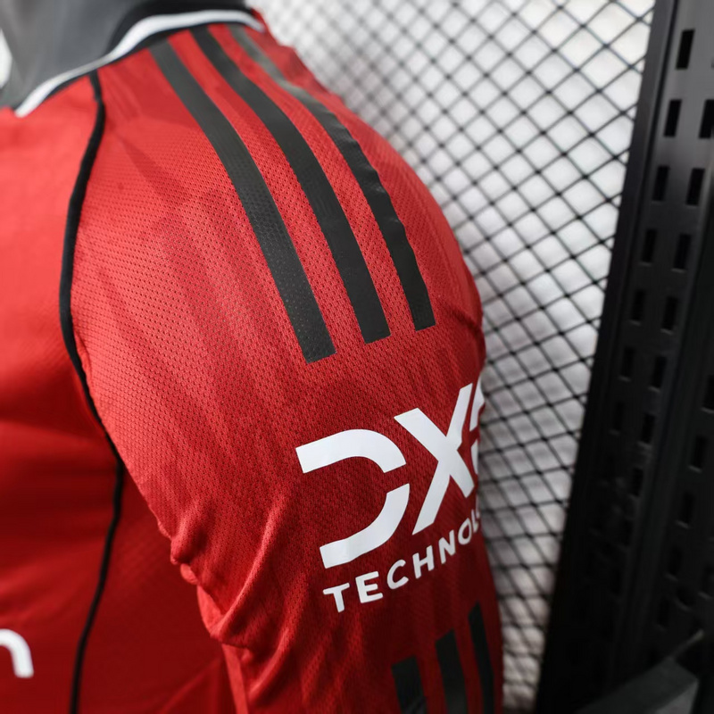 Manchester United Authentic Home Long Sleeve Jersey Shirt 2025/26