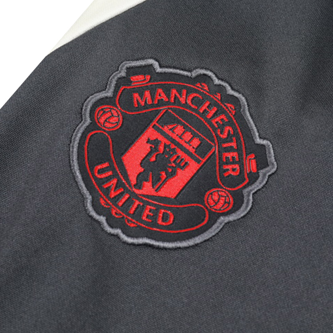 Manchester United 1/2 Zipper Sweat Kit (Top+Pants) Black 2024/25