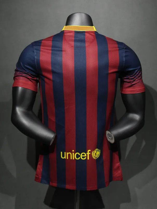 Authentic Barcelona Retro Jersey Home Soccer Shirt 2013-14