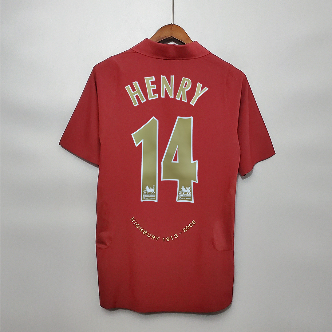 Henry#14 Arsenal Soccer Retro Jersey Home Custom Shirt 2005/06