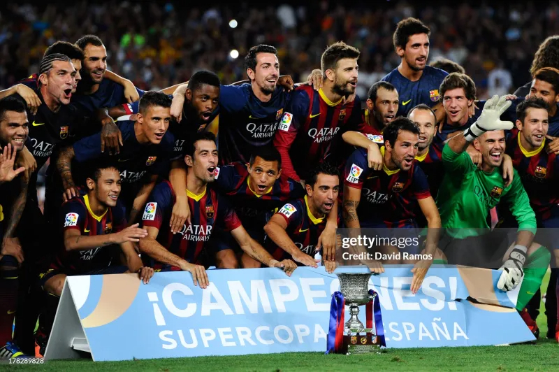 Authentic Barcelona Retro Jersey Home Soccer Shirt 2013-14