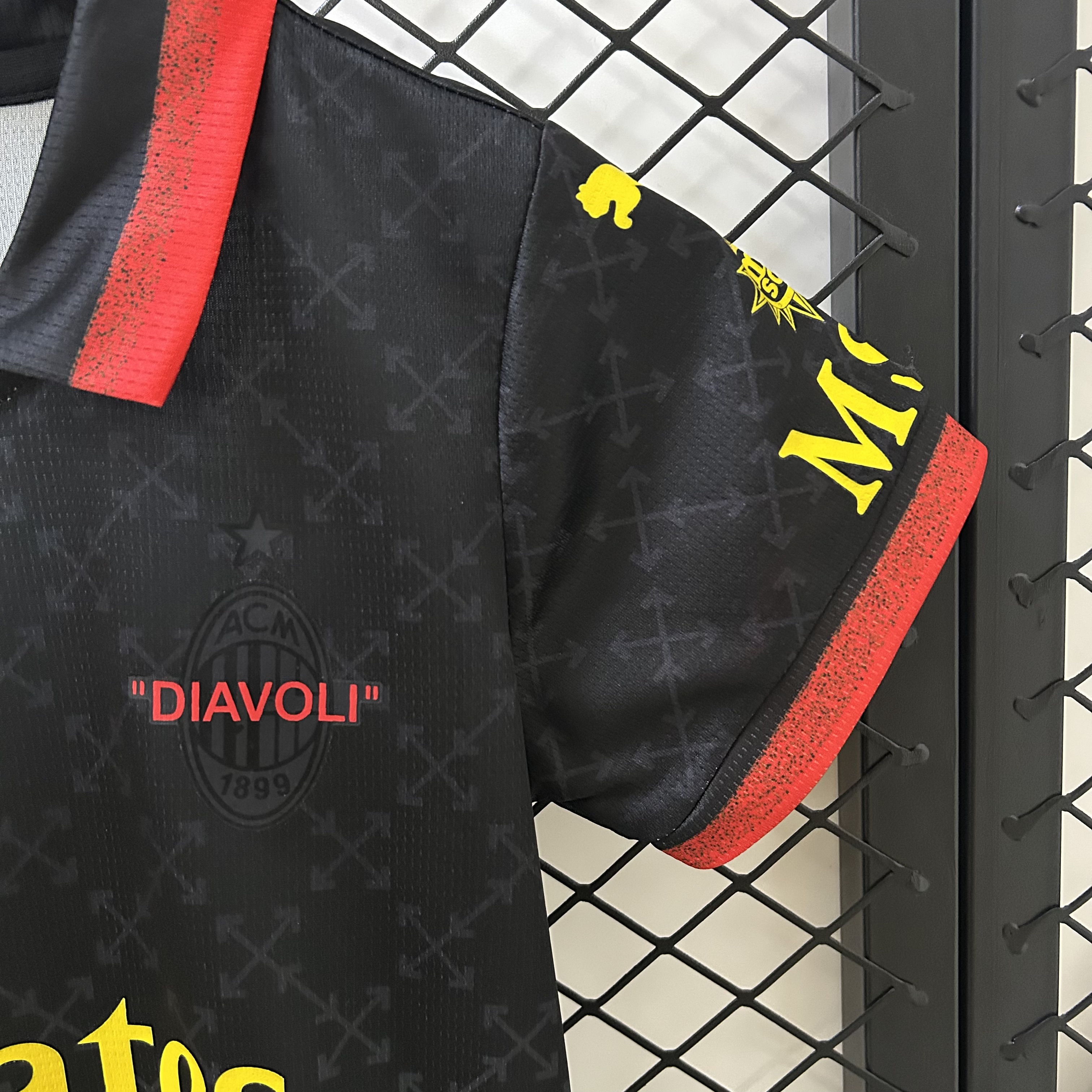 AC Milan Soccer Jersey Fourth Away Kids Kit Jersey+Shorts 2024/25