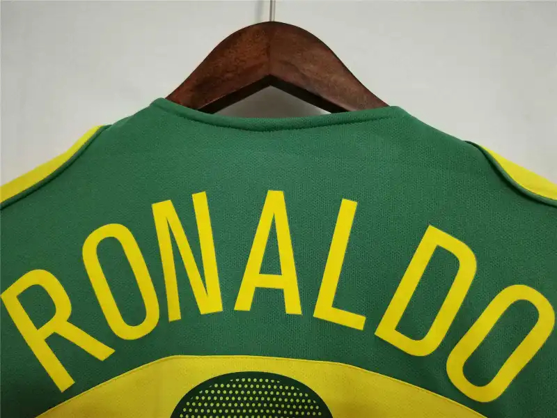 Brazil Retro Jersey Custom Home Soccer Jersey 2004