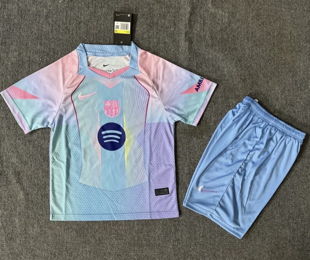 Barcelona Special Edition Soccer Kids Kit Jersey+Shorts 2025/26