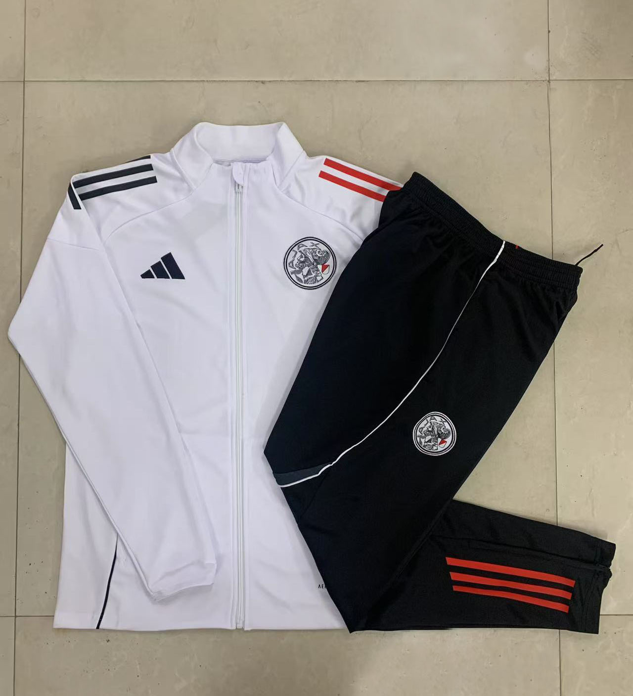 Kids Ajax Training Kit (Jacket+Pants) White 2025/26