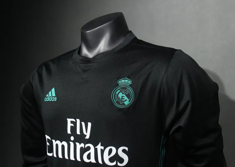 Real Madrid Authentic Retro Jersey Away Long Sleeve Soccer Shirt 2017/18