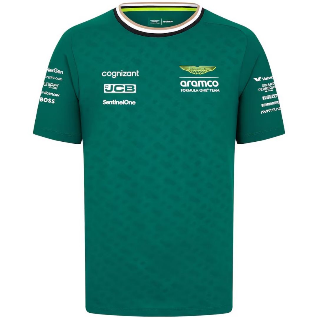 Aston Martin Aramco Cognizant F1 Racing Team Fernando Alonso Driver T-Shirt 2024