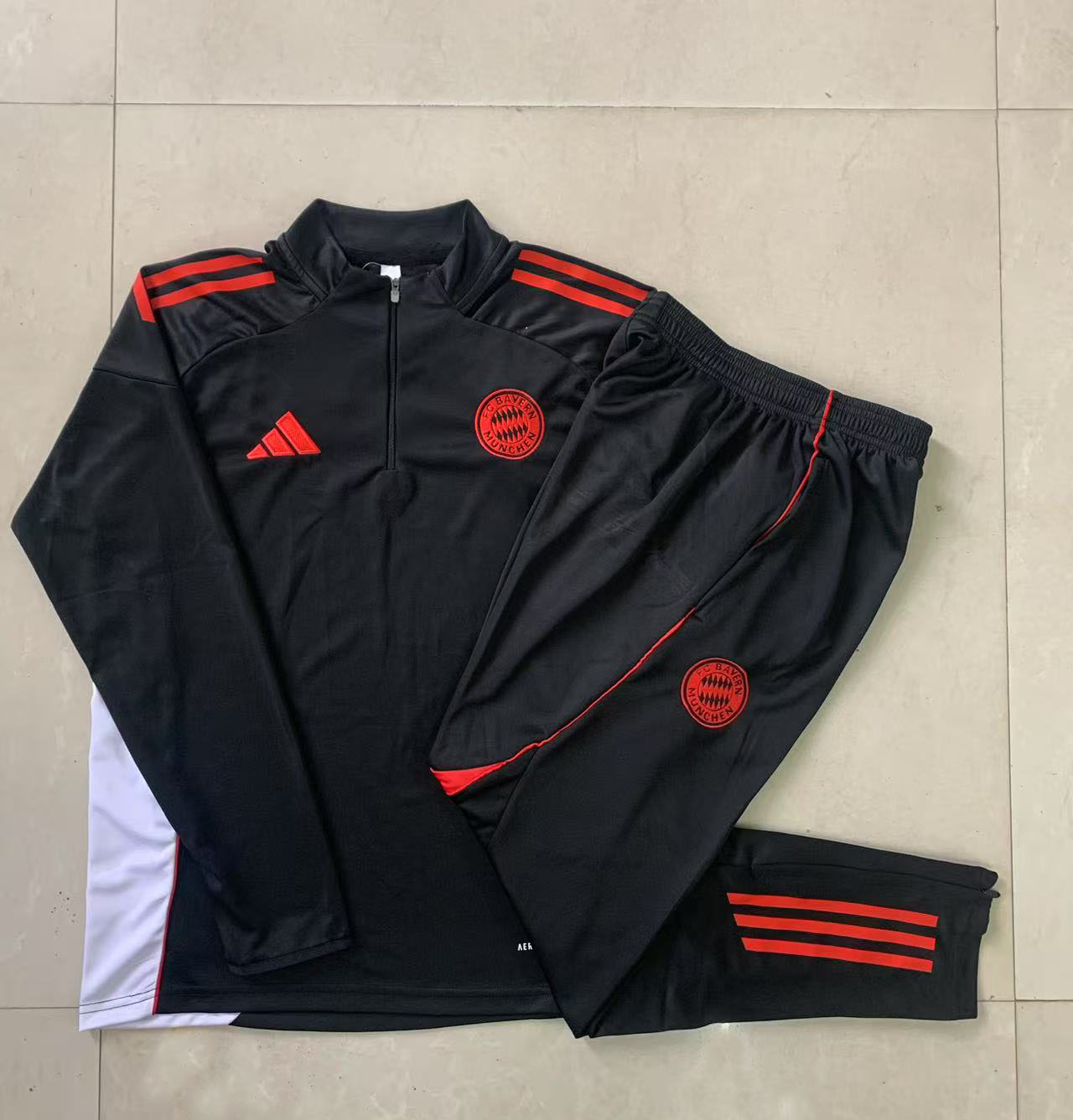 Kids Bayern Munich Training Kit (Sweatshirt+Pants) Black 2025/26