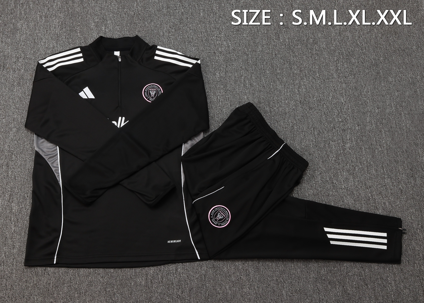 Inter Miami Training Kit (Sweatshirt+Pants) Black 2025