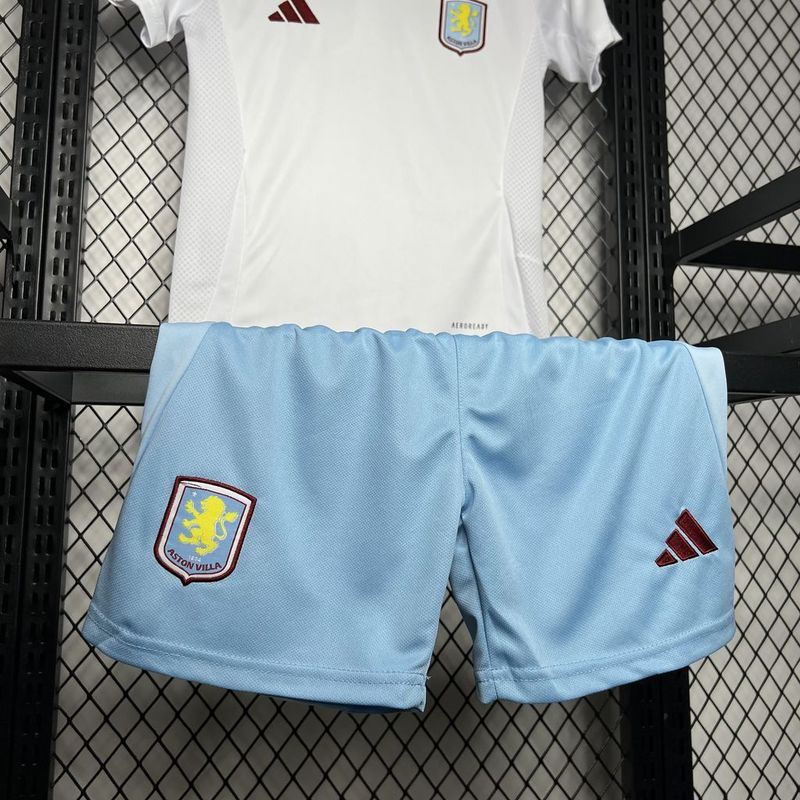 Aston Villa Football Jersey Away Kids Kit Jersey+Shorts 2024/25