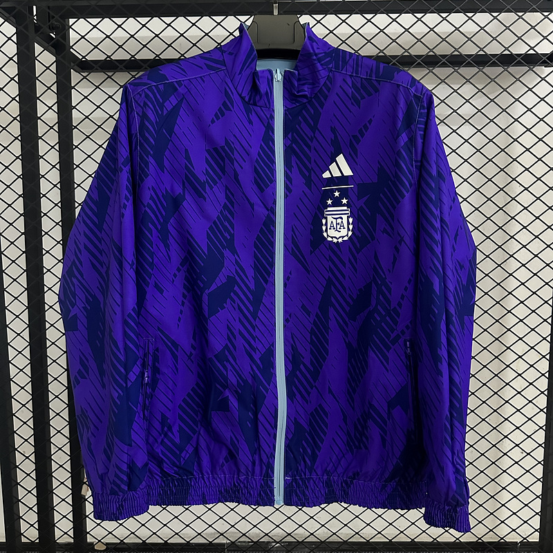 Argentina Reversible Double-Sides Windbreaker Jacket Blue&Purple 2025