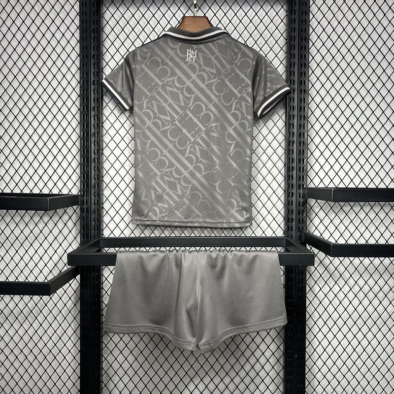 Real Madrid Soccer Jersey Third Away Kids Kit Jersey+Shorts 2024/25