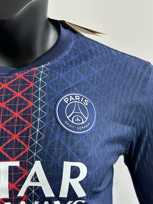 Authentic Soccer Jersey PSG Home Long Sleeve Shirt 2025/26